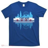 Vintage Chicago Illinois Flag Tees Skyline T-Shirt thumb 0