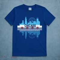 Vintage Chicago Illinois Flag Tees Skyline T-Shirt thumb 5
