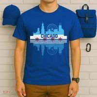 Vintage Chicago Illinois Flag Tees Skyline T-Shirt thumb 6