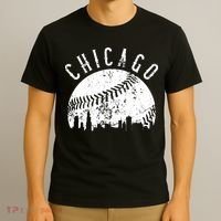 Vintage Chicago Illinois Skyline Apparel T-Shirt thumb 3