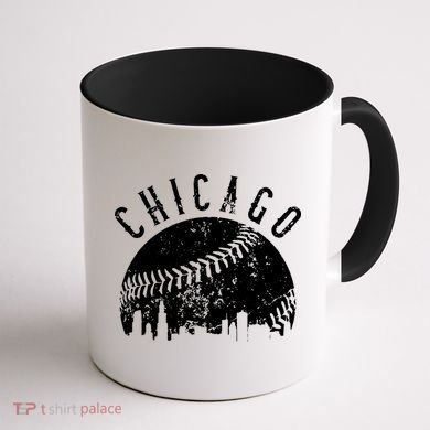 Vintage Chicago Illinois Skyline Apparel Coffee Mug back