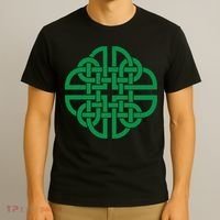Vintage Celtic Knot Shield St. Patrick's Day T-Shirt thumb 3