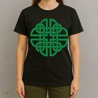 Vintage Celtic Knot Shield St. Patrick's Day T-Shirt thumb 4