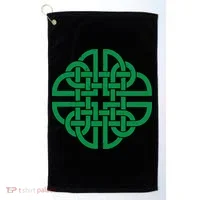 Vintage Celtic Knot Shield St. Patrick's Day Golf Towel thumb 0