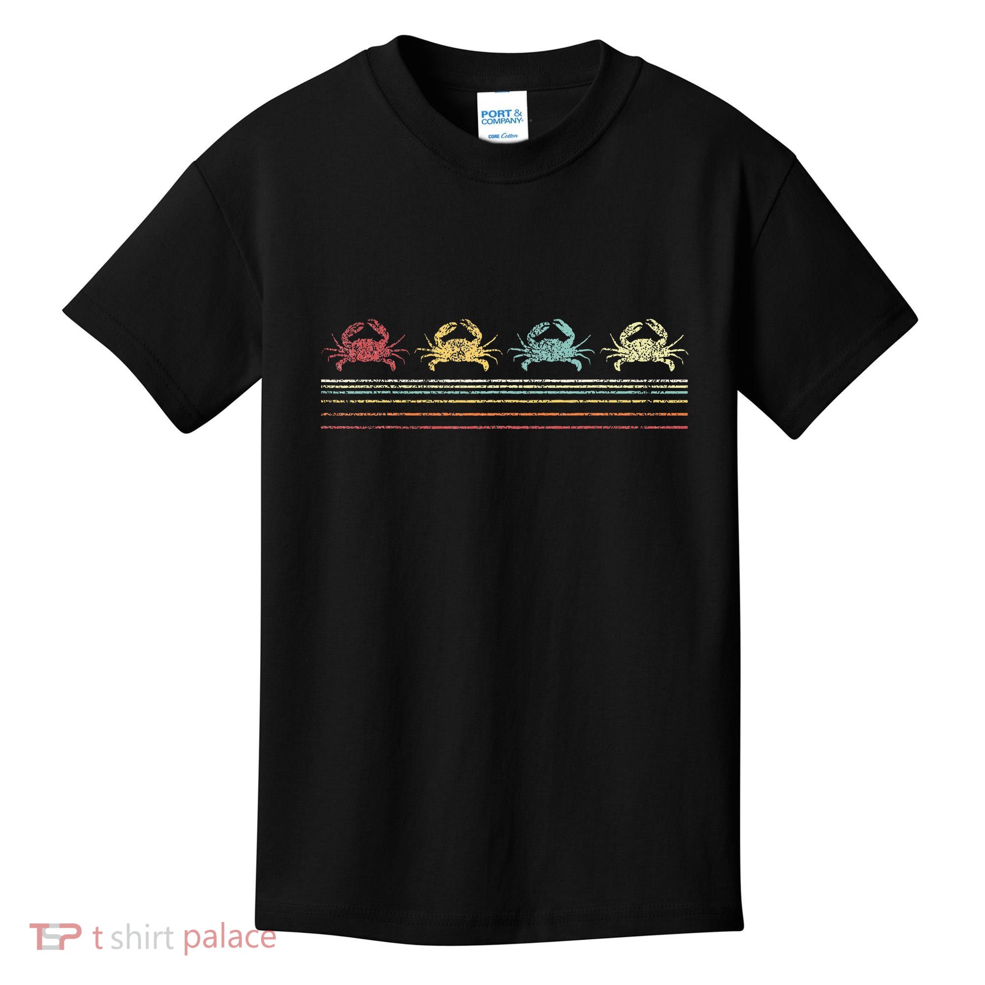 Vintage Crab Lover Funny Crab Retro Kids T-Shirt