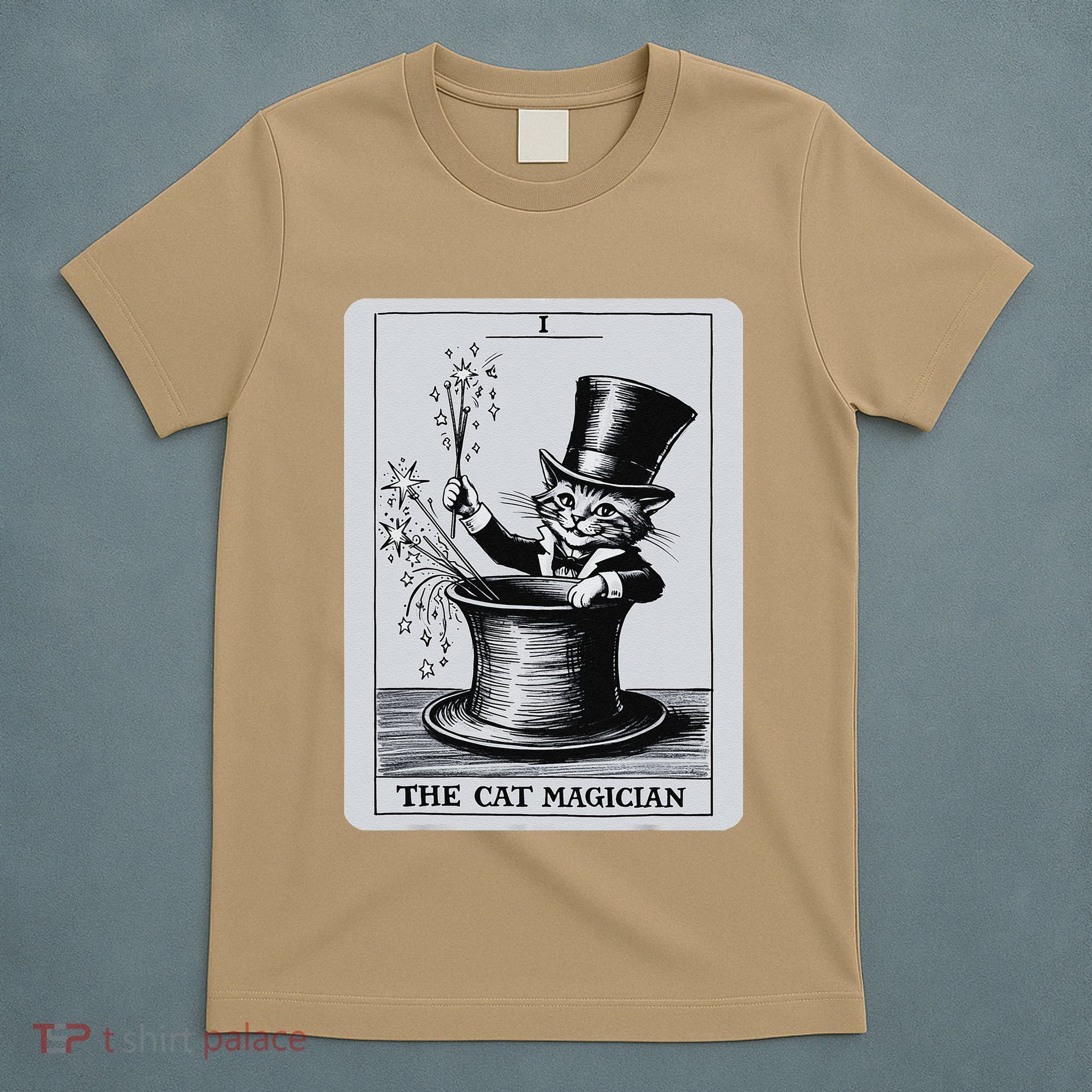 Vintage Cat Lovers Tarot Card Kitten Tarot Card The Magician T-Shirt