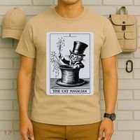 Vintage Cat Lovers Tarot Card Kitten Tarot Card The Magician T-Shirt thumb 6