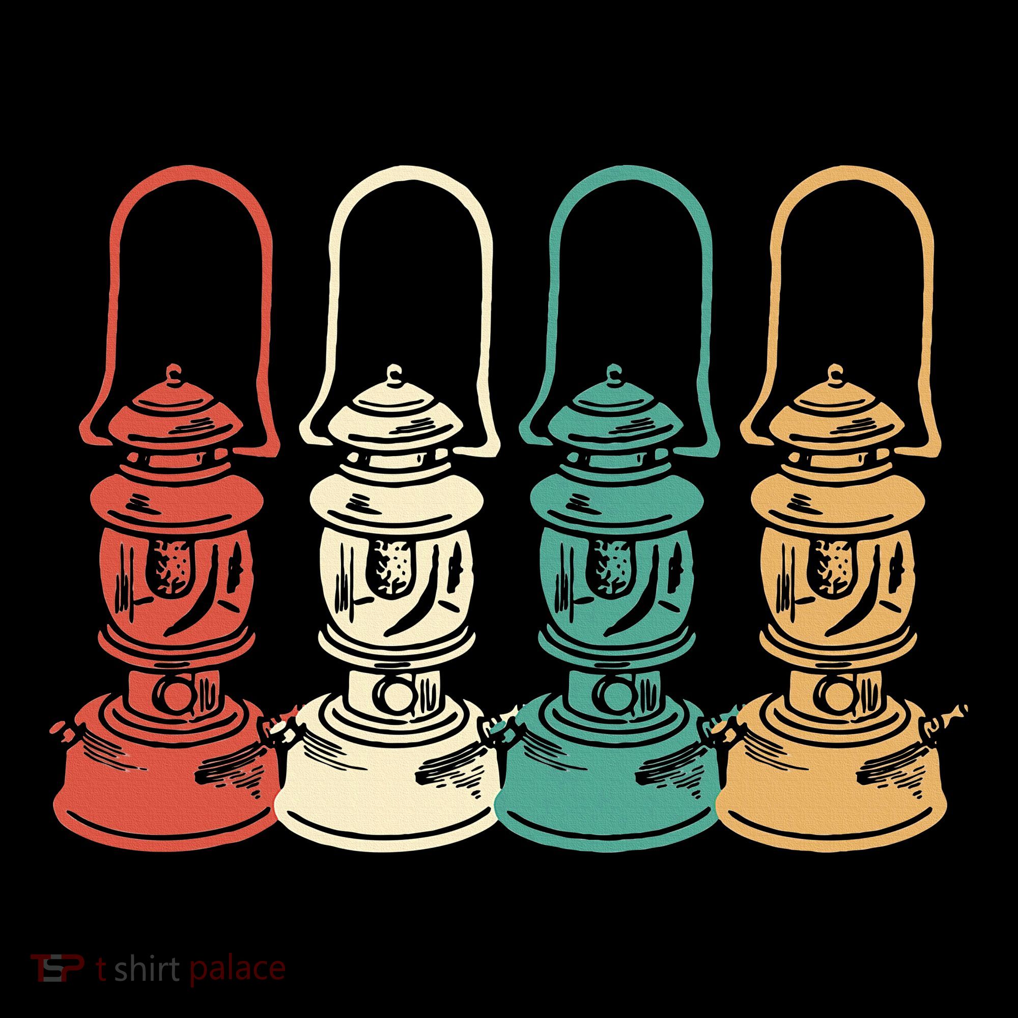 Vintage Camping Light Retro Camp Lantern T-Shirt
