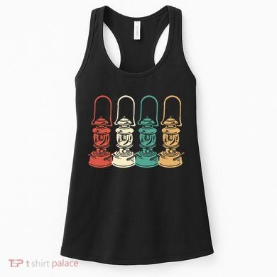 Vintage Camping Light Retro Camp Lantern Women's Tank Top