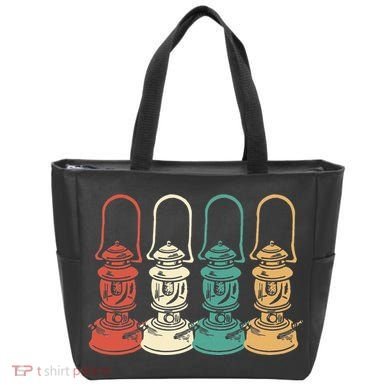 Vintage Camping Light Retro Camp Lantern Tote Bag