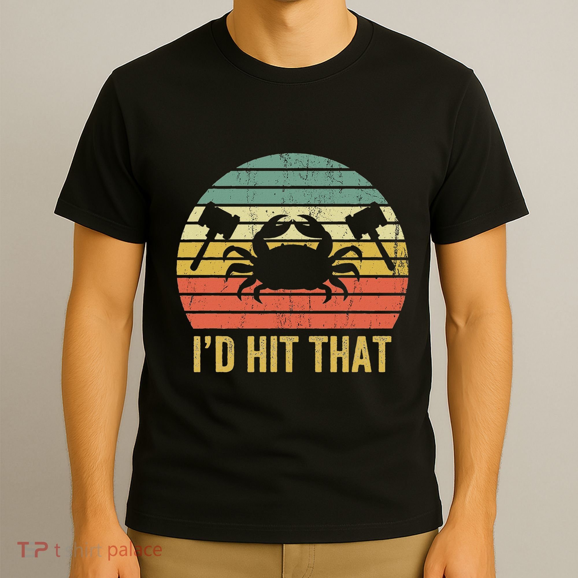 Vintage Crab Lover Retro Funny Maryland Seafood Fan T-Shirt