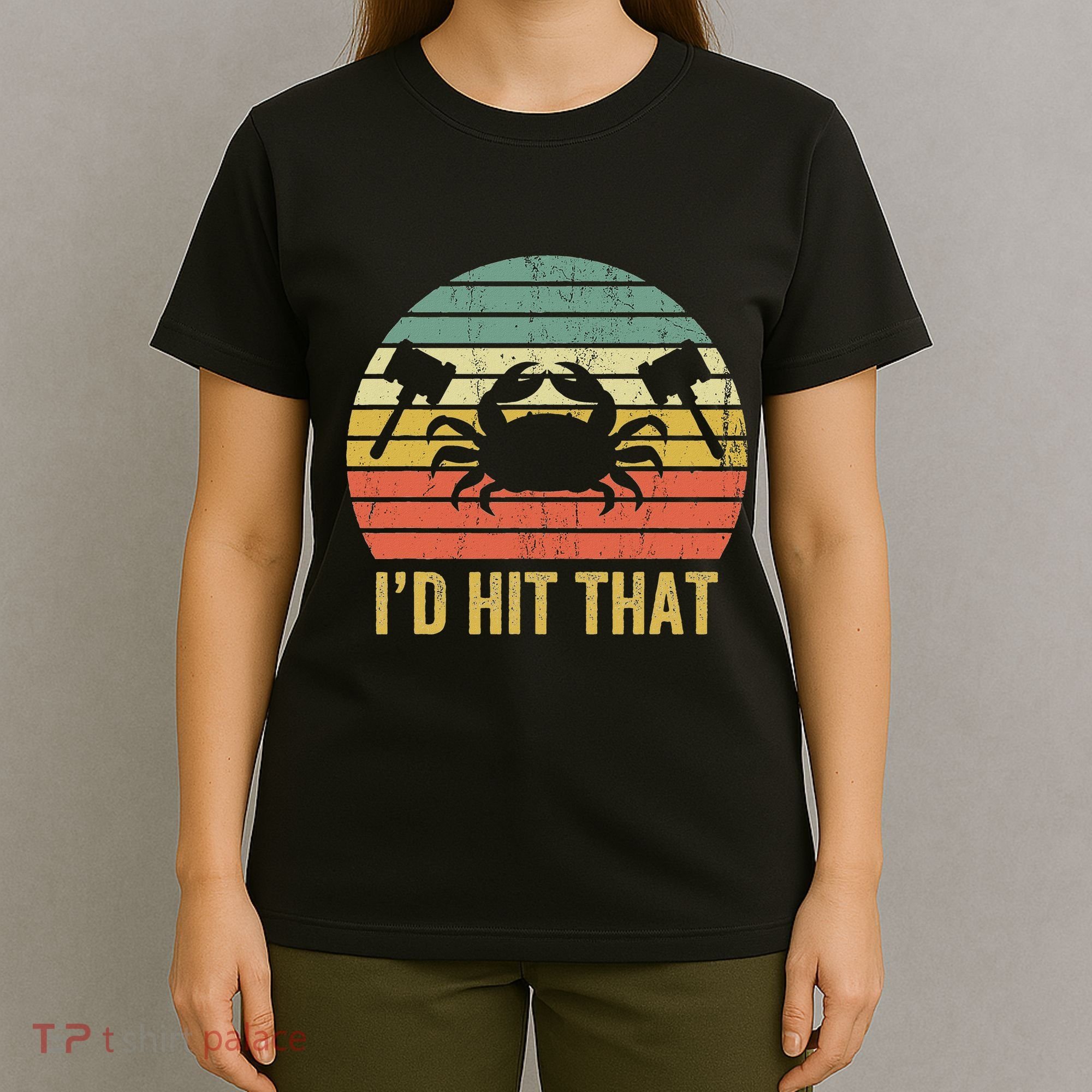 Vintage Crab Lover Retro Funny Maryland Seafood Fan T-Shirt