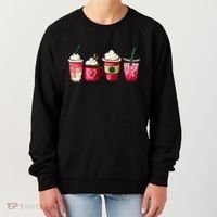 Valentine Coffee Lover Heart Latte Iced Coffee Valentine Day Women's Sweatshirt thumb 0