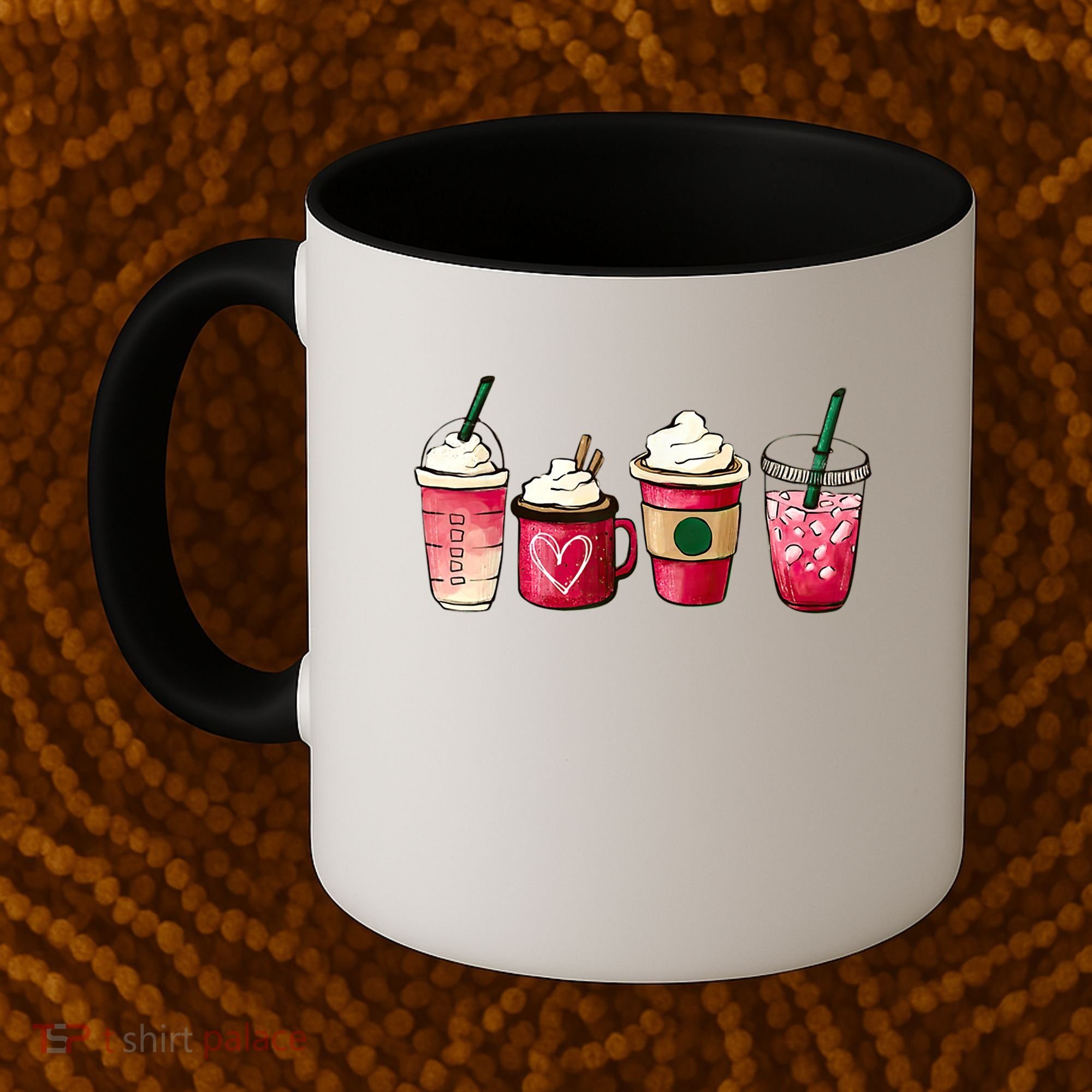 Valentine Coffee Lover Heart Latte Iced Coffee Valentine Day Coffee Mug