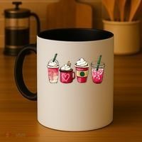 Valentine Coffee Lover Heart Latte Iced Coffee Valentine Day Coffee Mug thumb 4