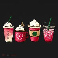 Valentine Coffee Lover Heart Latte Iced Coffee Valentine Day Women's Hoodie thumb 2