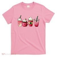 Valentine Coffee Lover Heart Latte Iced Coffee Valentine Day T-Shirt thumb 0