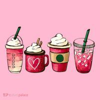 Valentine Coffee Lover Heart Latte Iced Coffee Valentine Day T-Shirt thumb 7