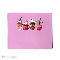 Valentine Coffee Lover Heart Latte Iced Coffee Valentine Day Mousepad thumb 0