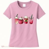 Valentine Coffee Lover Heart Latte Iced Coffee Valentine Day Women's T-Shirt thumb 0