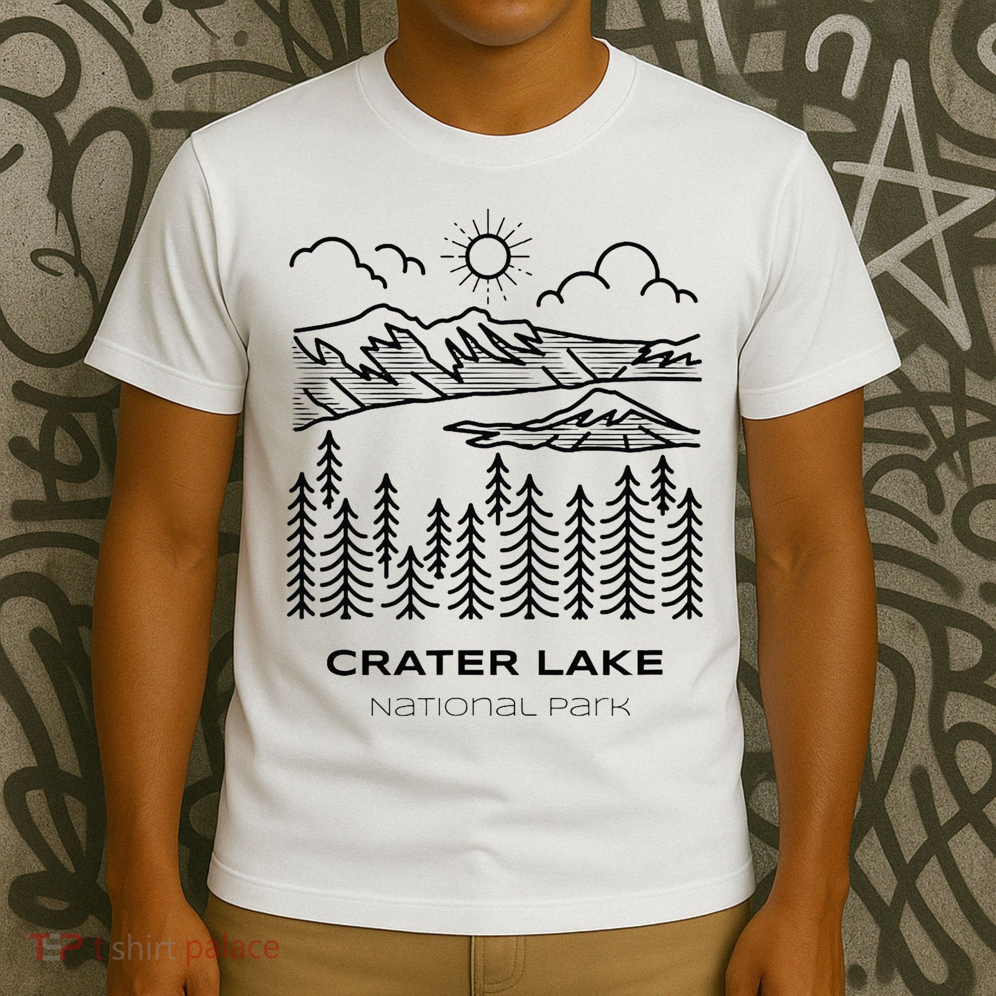 Vintage Crater Lake National Park Hike T-Shirt