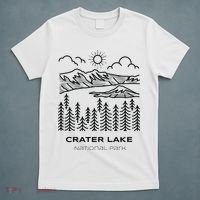 Vintage Crater Lake National Park Hike T-Shirt thumb 5