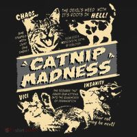 Vintage Catnip Madness Cute Kitten Funny Cat Men Women T-Shirt thumb 7