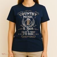 Vintage Country Music And Beer That's Why I'm Here Legends T-Shirt thumb 4