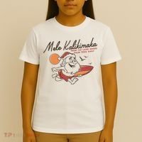 Vintage Cute Mele Kalikimaka Christmas Santa Surfing Costume T-Shirt thumb 4