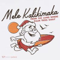 Vintage Cute Mele Kalikimaka Christmas Santa Surfing Costume T-Shirt thumb 7