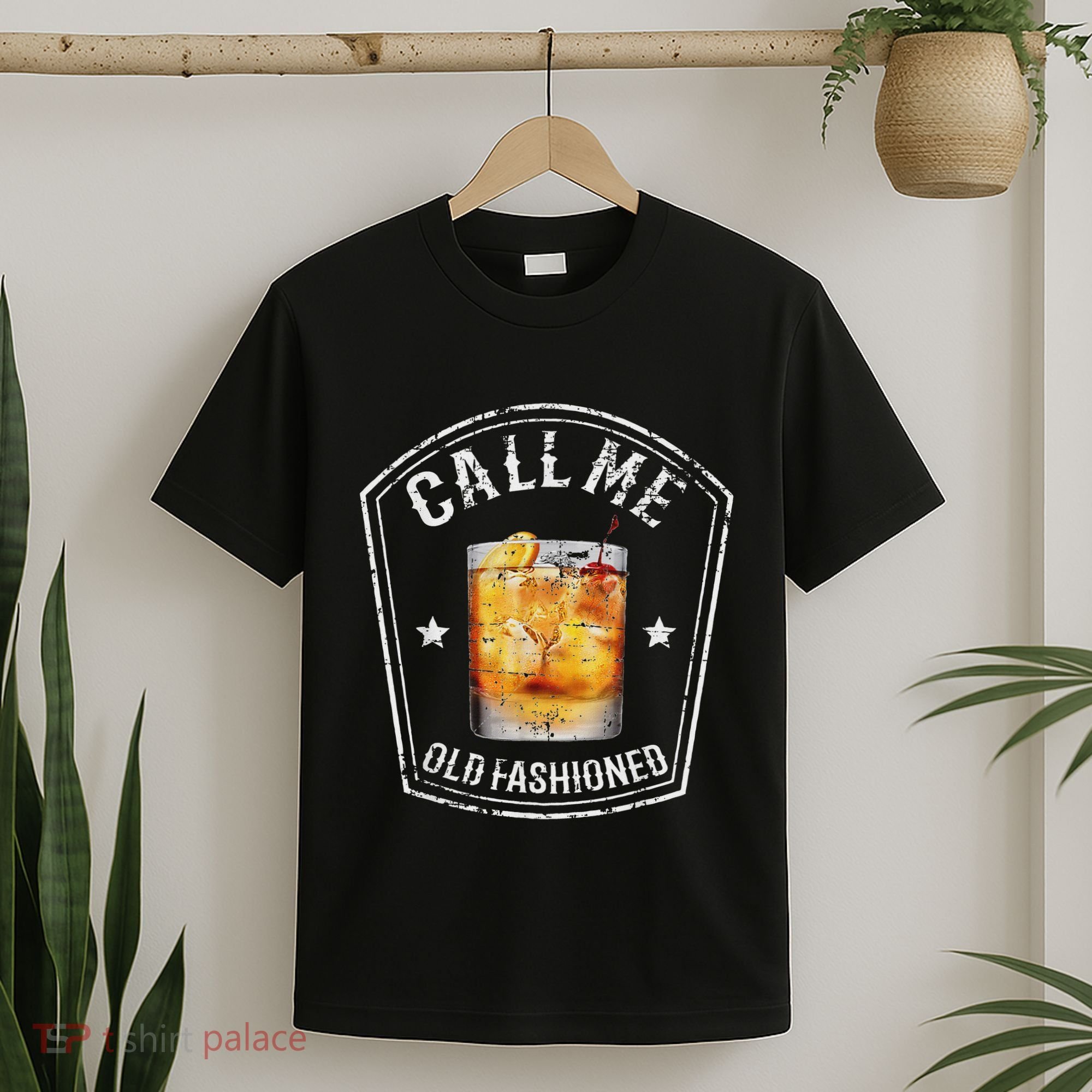 Vintage Call Me Old Fashioned Whiskey Funny Bourbon T-Shirt