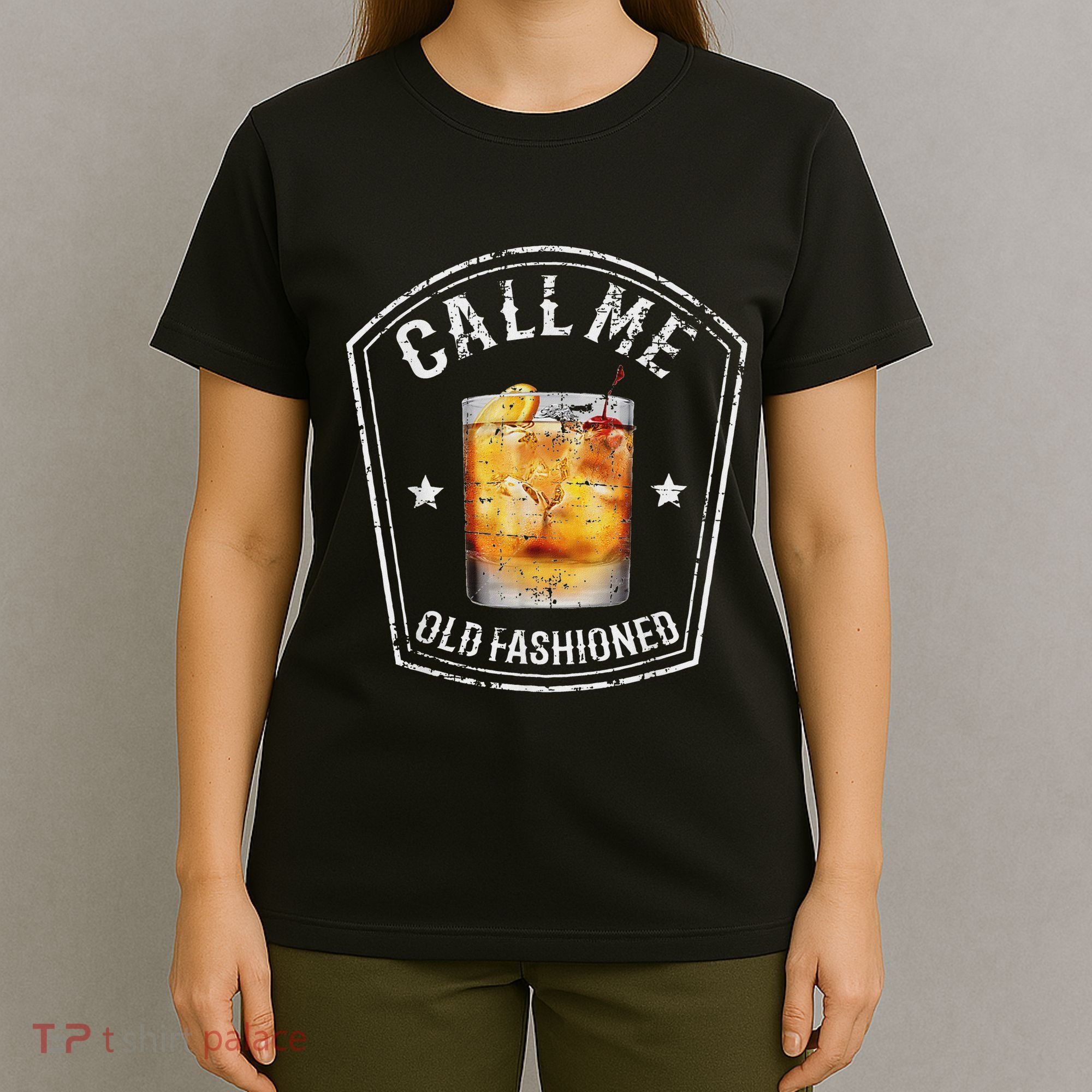 Vintage Call Me Old Fashioned Whiskey Funny Bourbon T-Shirt