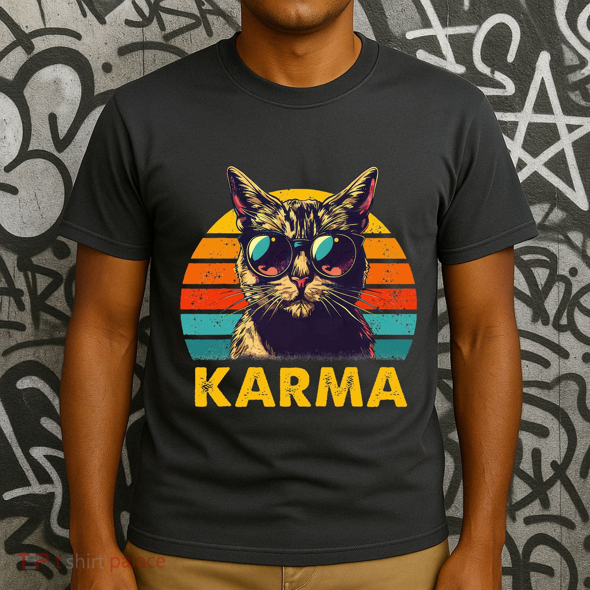 Vintage Cat Music Gifts T-Shirt