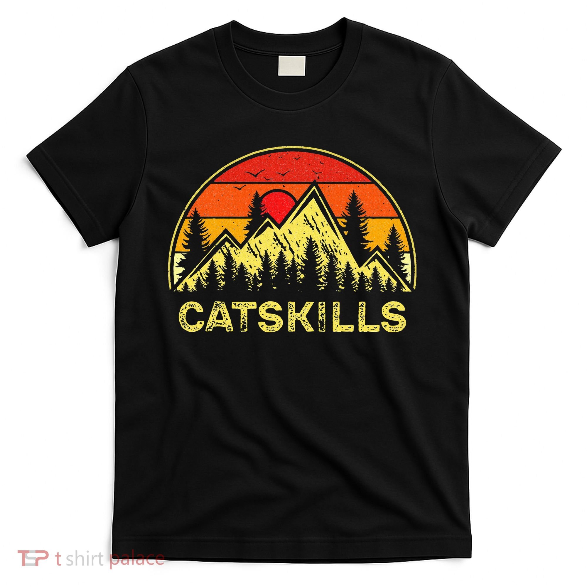 Vintage Catskills New York Mountains Nature Hiking Souvenir T-Shirt