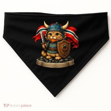 Viking Cat Norway Norwegian USA-Made Doggie Bandana