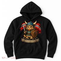 Viking Cat Norway Norwegian Hoodie thumb 0