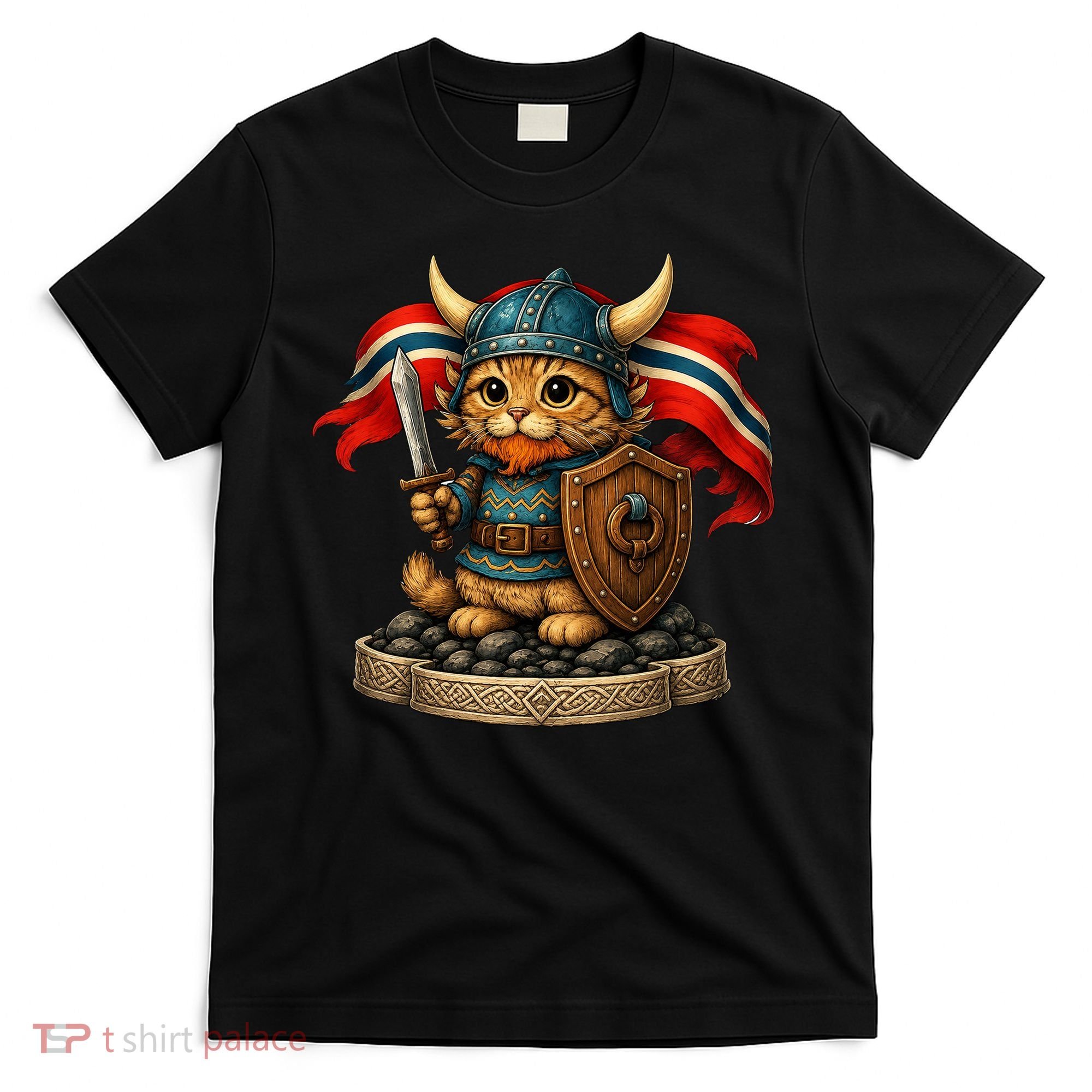 Viking Cat Norway Norwegian T-Shirt