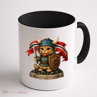 Viking Cat Norway Norwegian Coffee Mug thumb 1