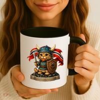Viking Cat Norway Norwegian Coffee Mug thumb 3
