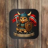 Viking Cat Norway Norwegian Coaster thumb 0