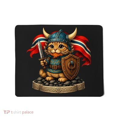 Viking Cat Norway Norwegian Mousepad