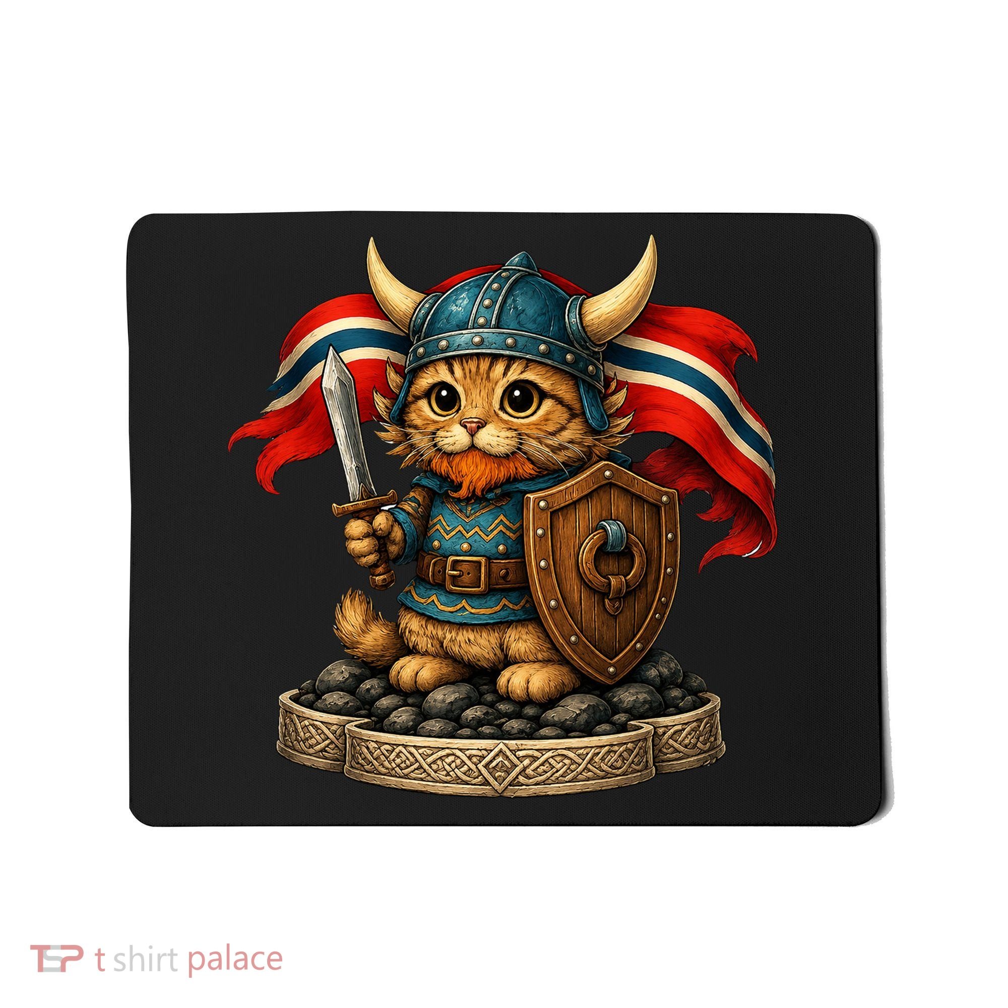 Viking Cat Norway Norwegian Mousepad