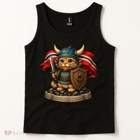 Viking Cat Norway Norwegian Tank Top thumb 2