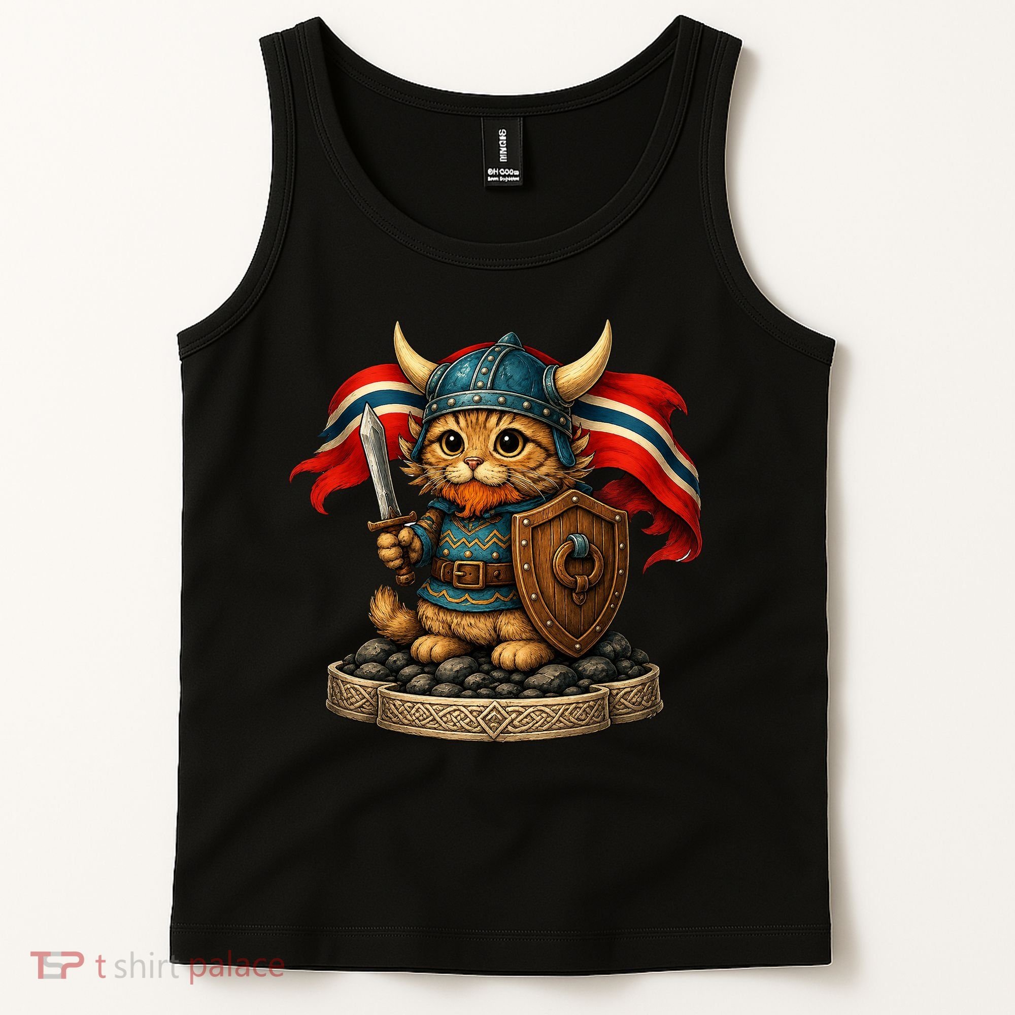 Viking Cat Norway Norwegian Tank Top