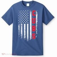 Vintage Cubs Name American US Flag Sports T-Shirt thumb 0