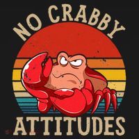 Vintage Crab No Crabby Attitudes Back to School T-Shirt thumb 7