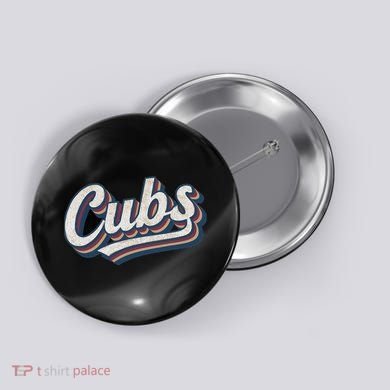 Vintage Cubs Name Throwback Retro Classic Button