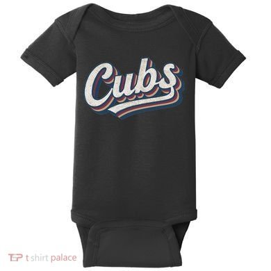 Vintage Cubs Name Throwback Retro Classic Baby Bodysuit