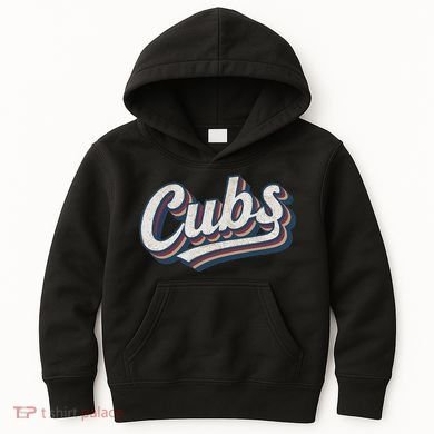 Vintage Cubs Name Throwback Retro Classic Kids Hoodie