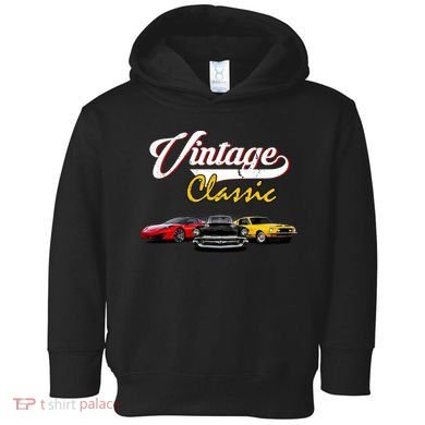 Vintage Classic Oldies Cars Toddler Hoodie